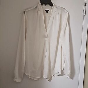 Ann Taylor Elegant White Blouse